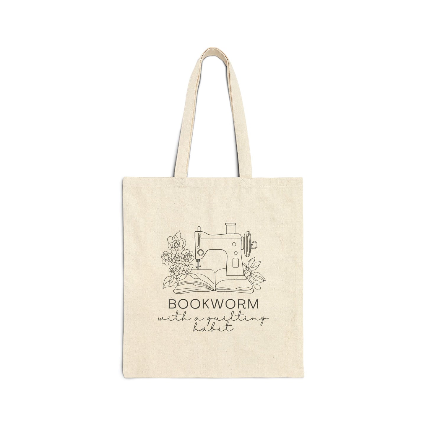 Bookworm Cotton Canvas Tote Bag - Perfect for Readers & Crafters