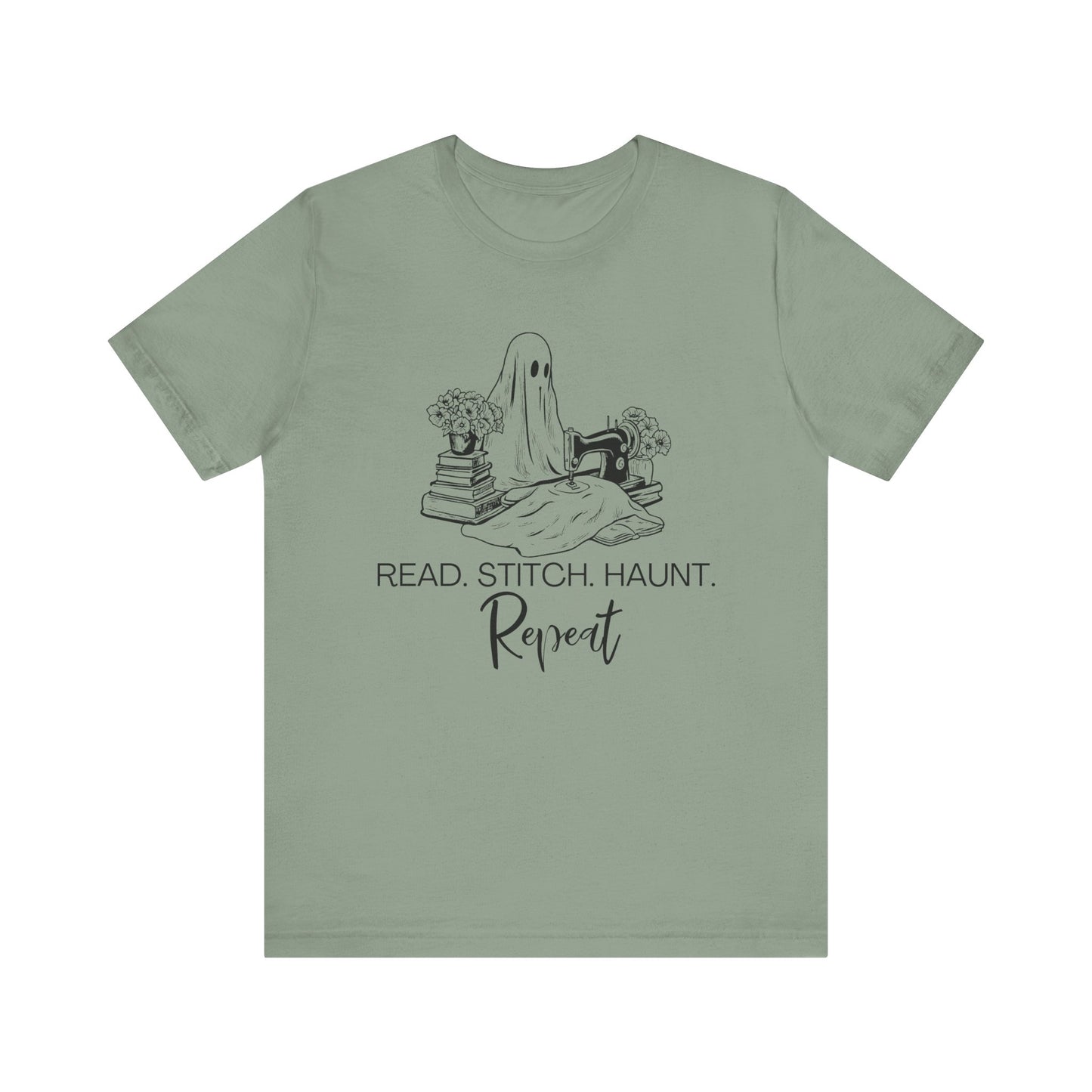 Read. Stitch. Haunt. Repeat Jersey T-Shirt