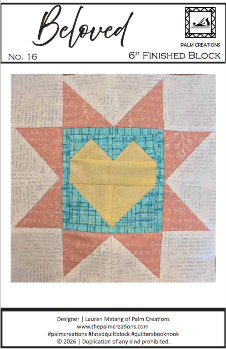 Beloved Quilt Block PDF Pattern