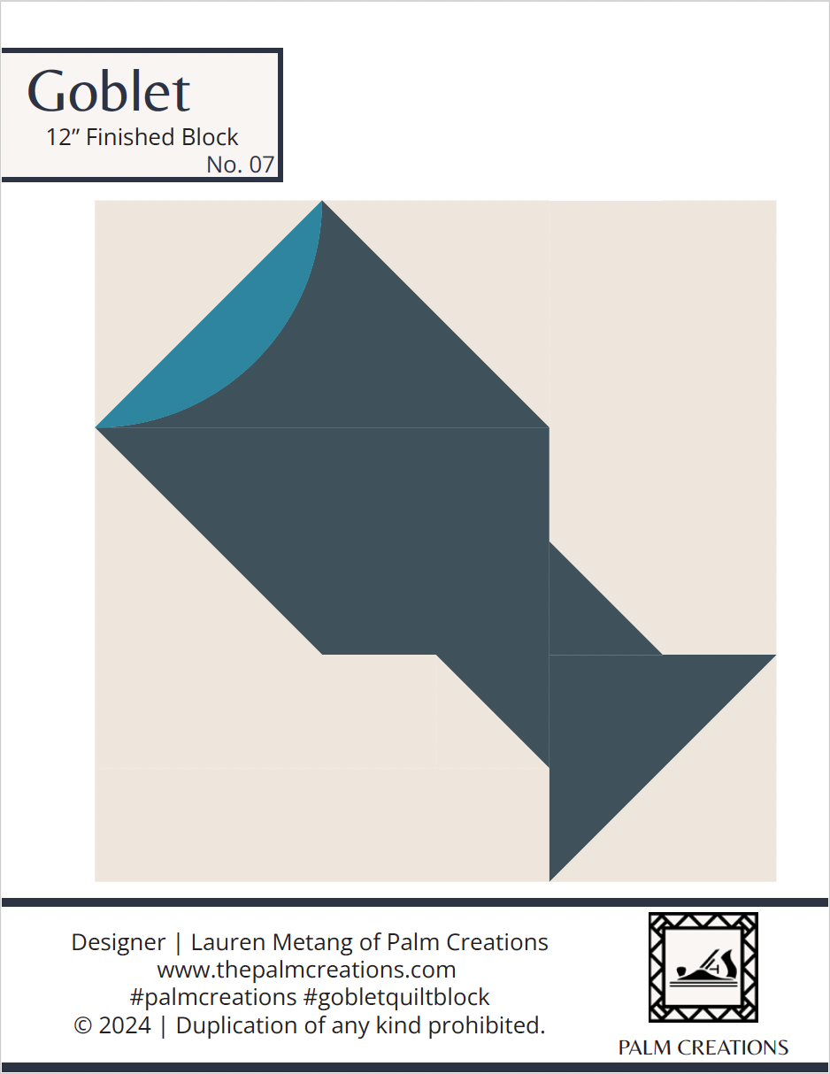 Goblet Quilt Block PDF