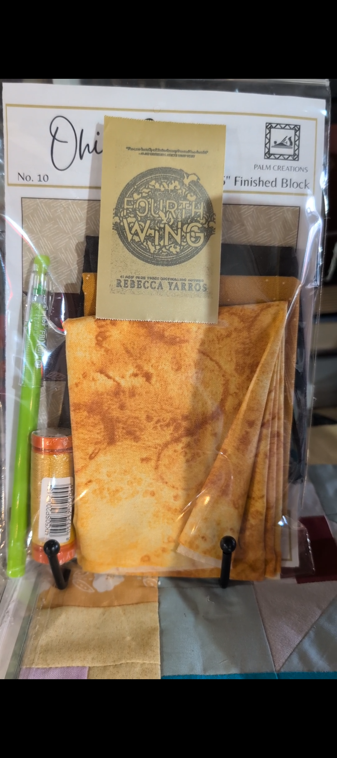 Books and Blocks Quilt Block Kit- Fourth Wing