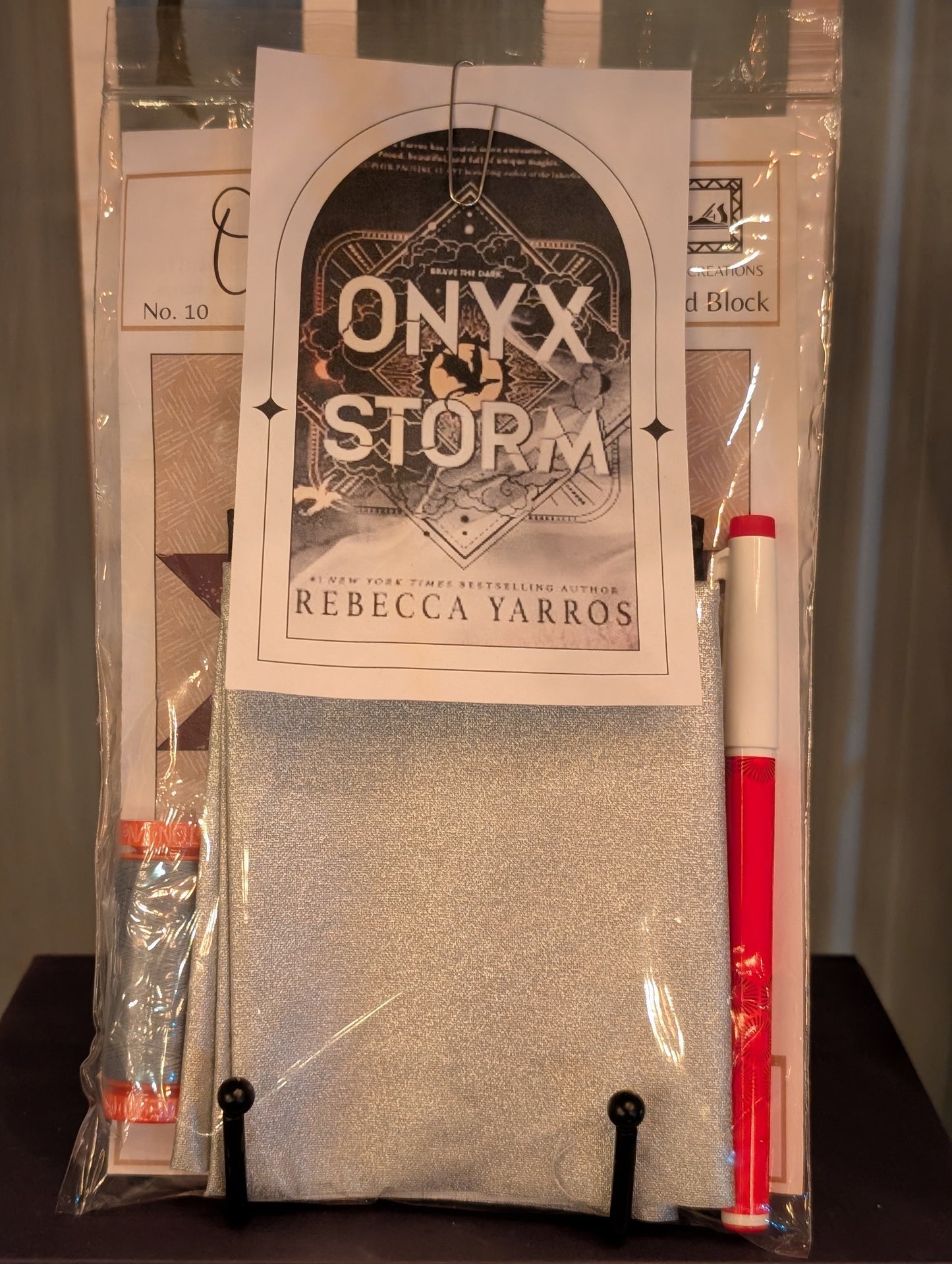 Books and Blocks Quilt Block Kit- Onyx Storm
