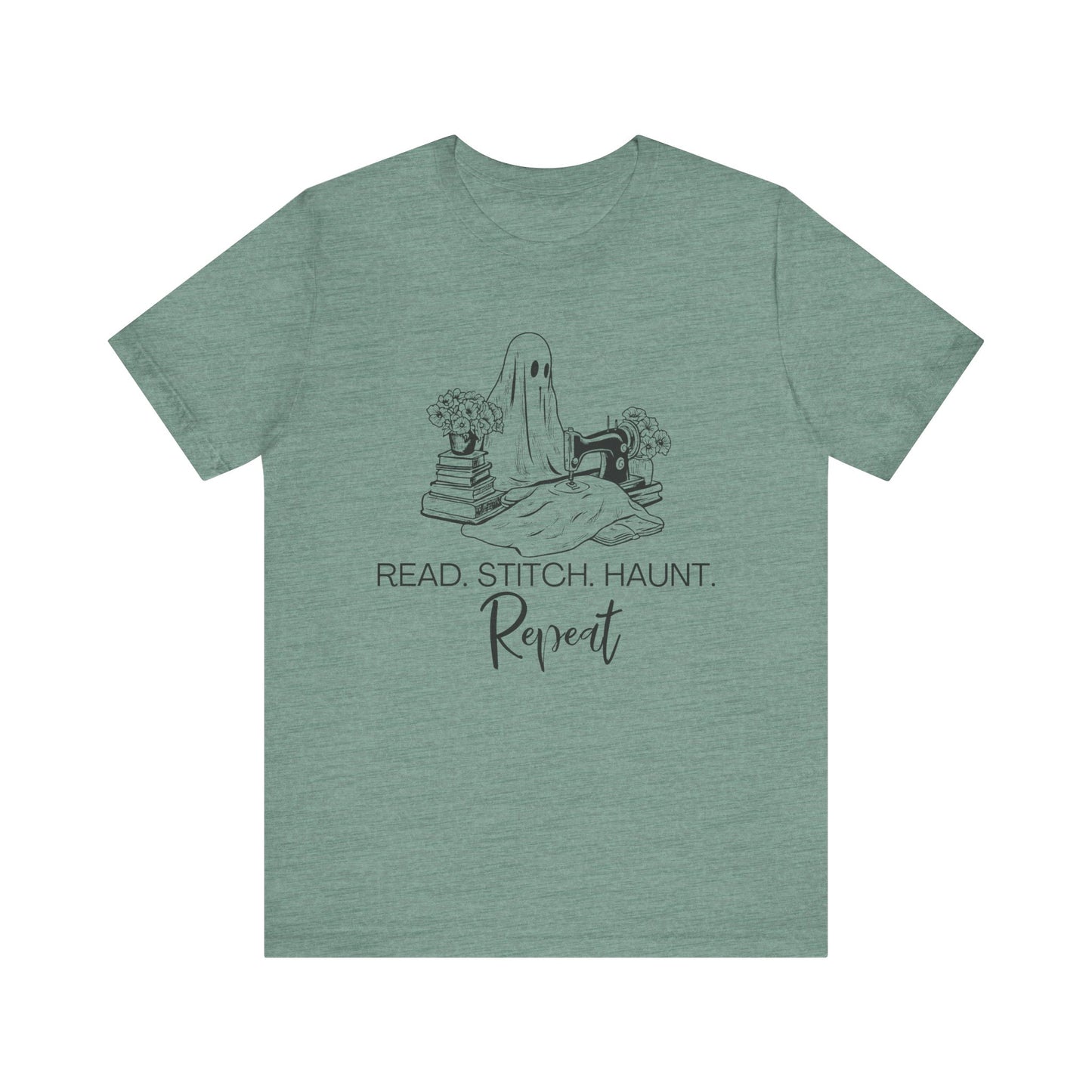 Read. Stitch. Haunt. Repeat Jersey T-Shirt