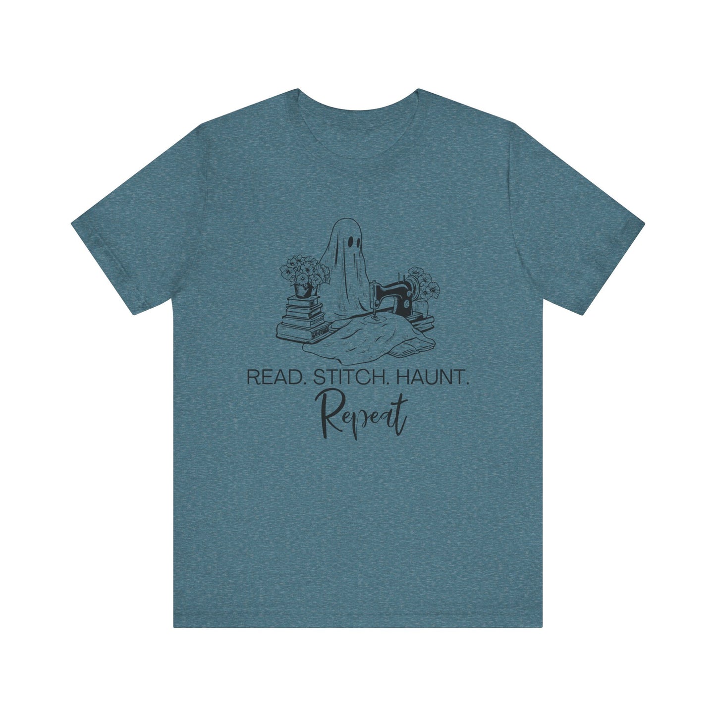 Read. Stitch. Haunt. Repeat Jersey T-Shirt