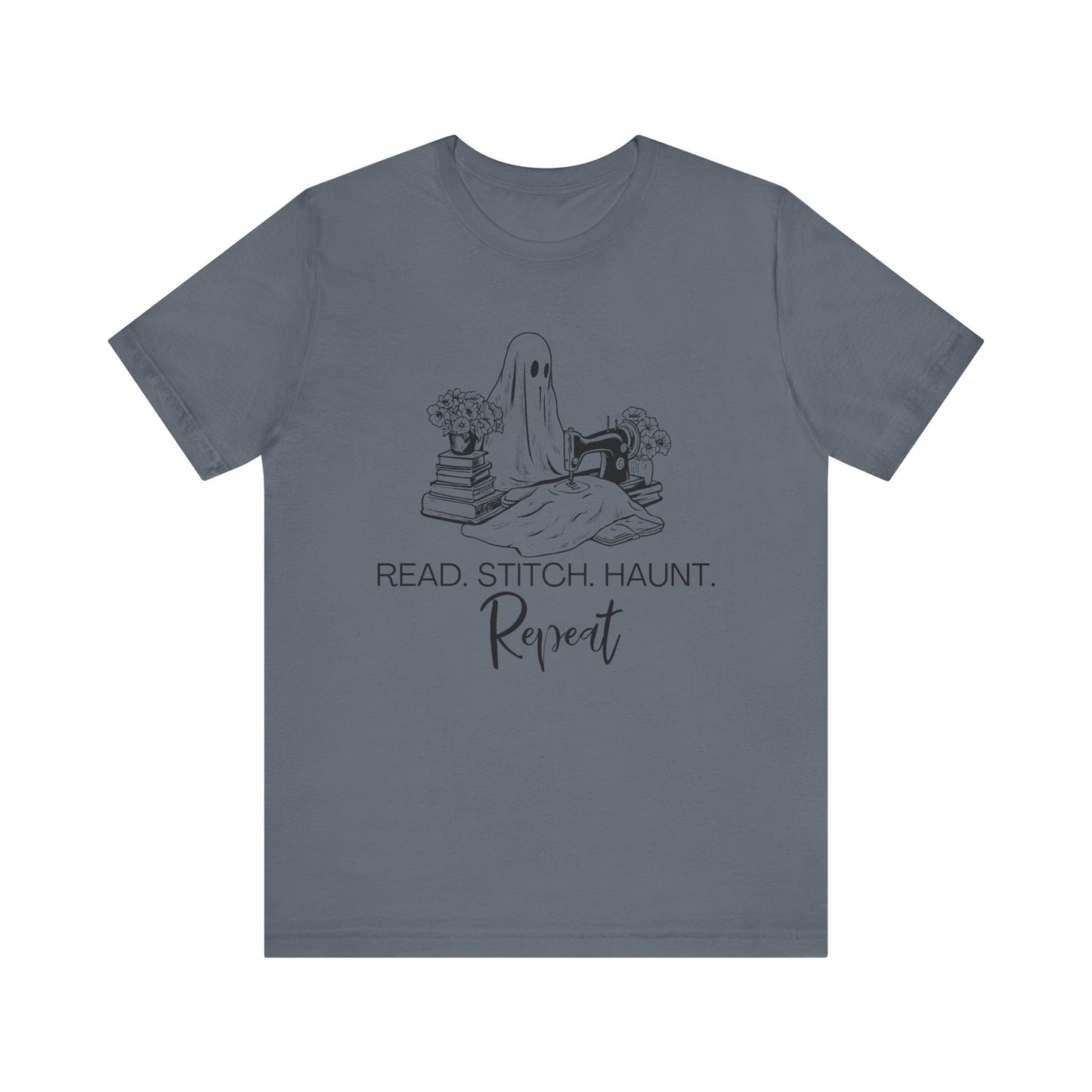 Read. Stitch. Haunt. Repeat Jersey T-Shirt