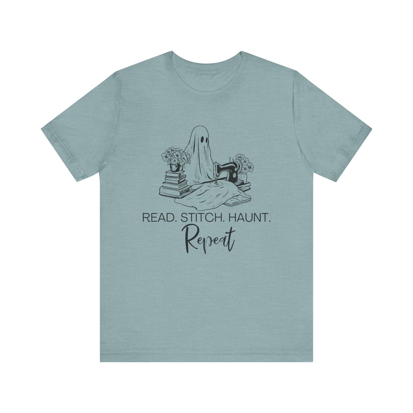 Read. Stitch. Haunt. Repeat Jersey T-Shirt