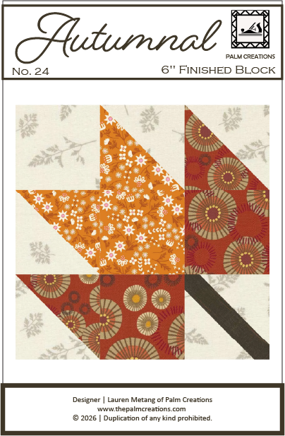 Autumnal Quilt Block PDF Pattern