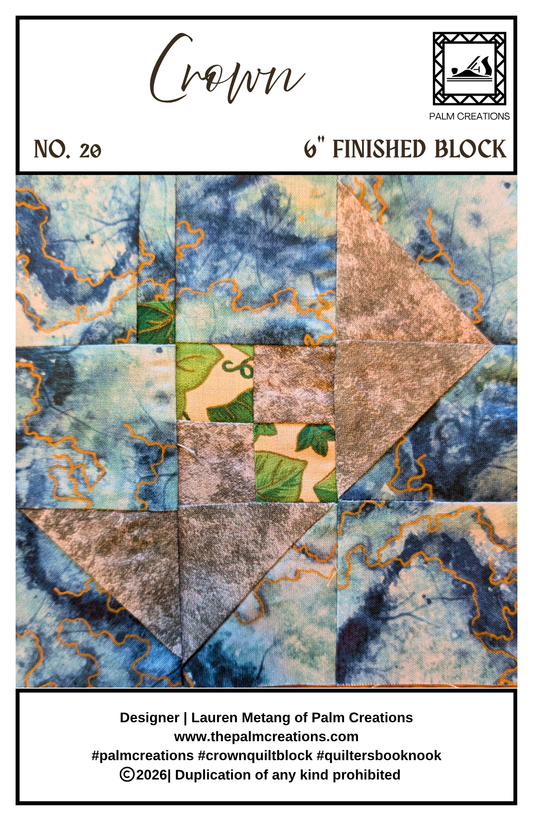 Crown Quilt Block PDF Pattern