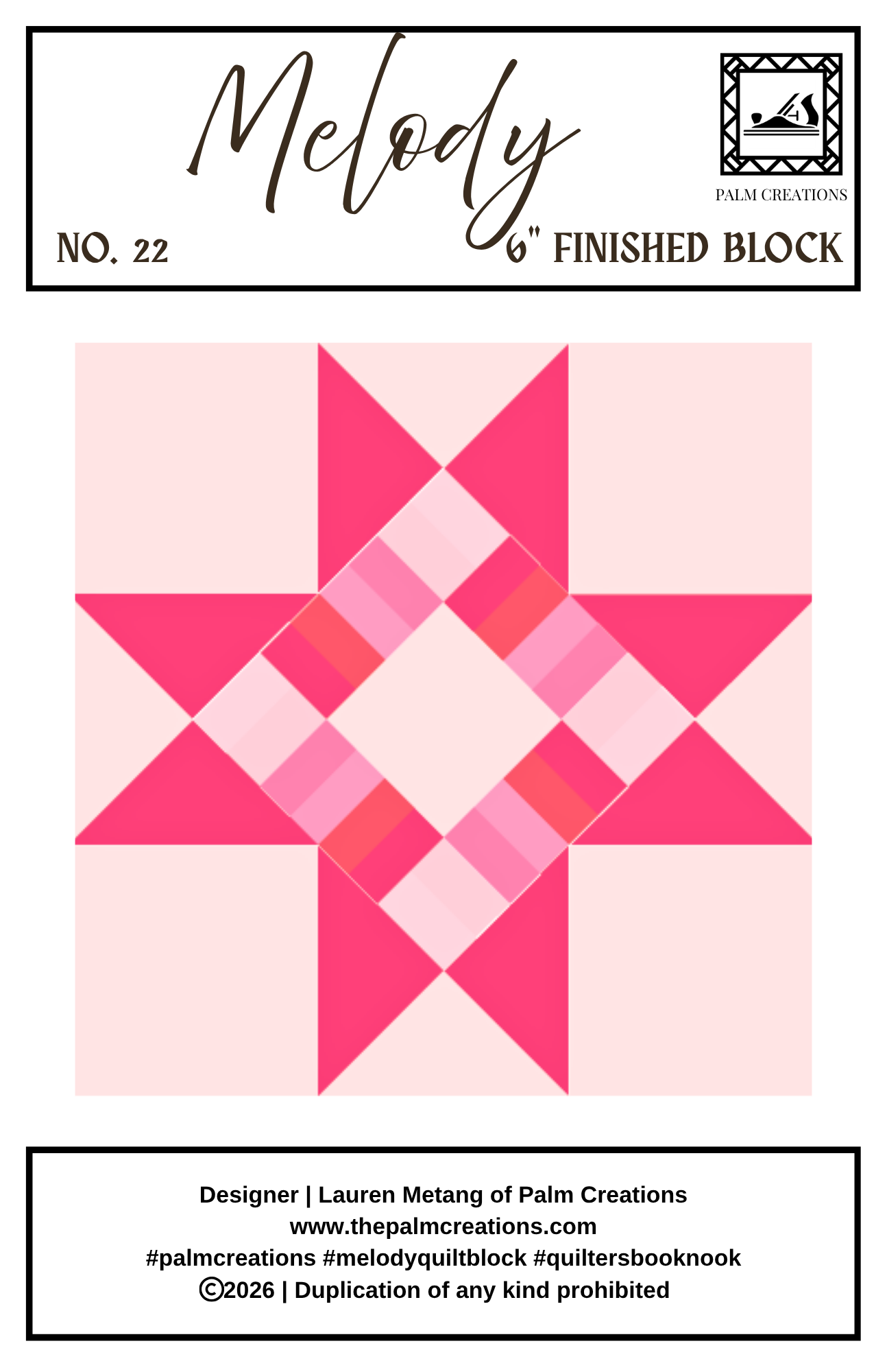 Melody Quilt Block PDF Pattern