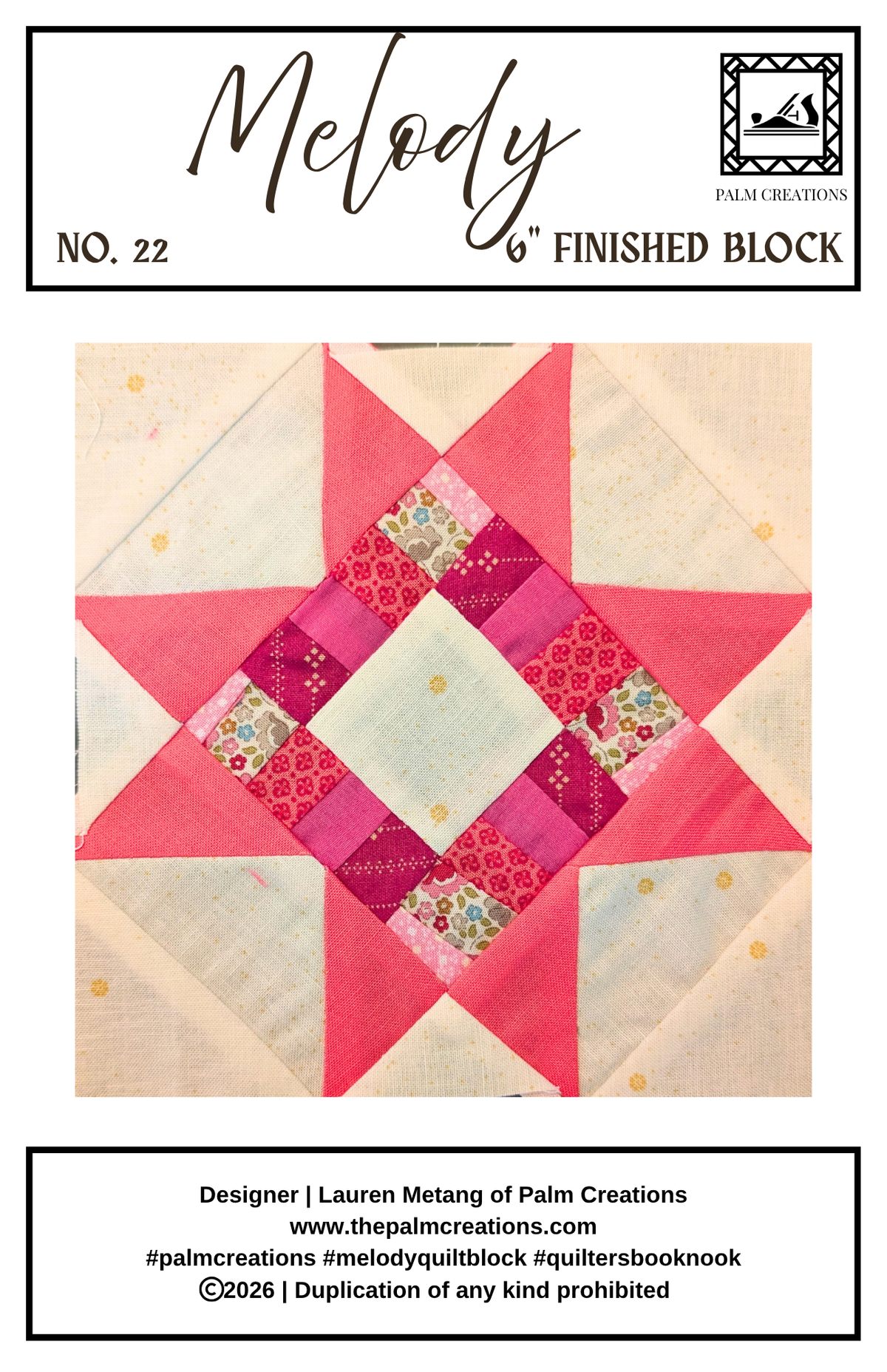 Melody Quilt Block Paper Pattern
