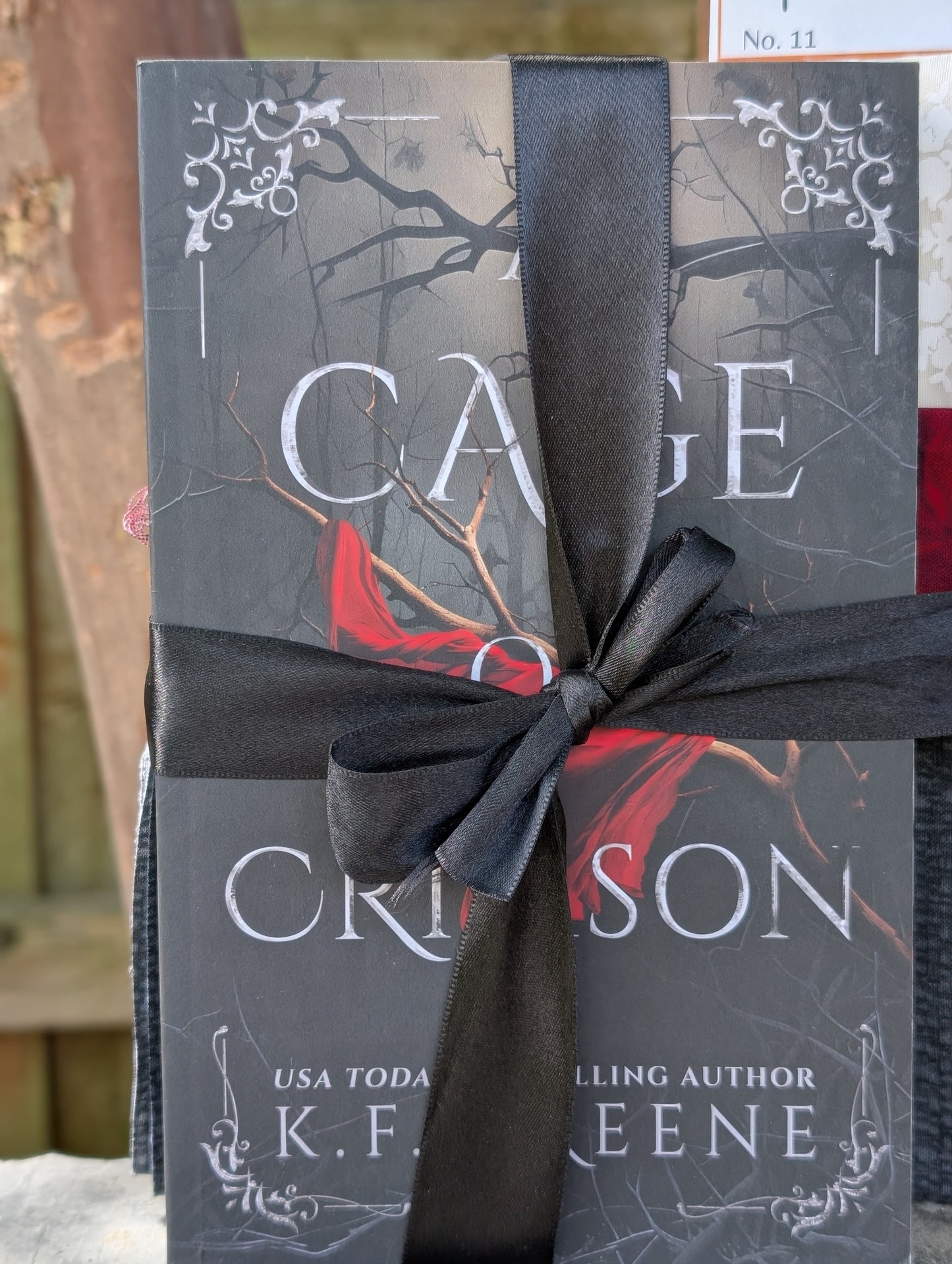 Book and Quilt Block Bundle- A Cage of Crimson- K.F. Breene