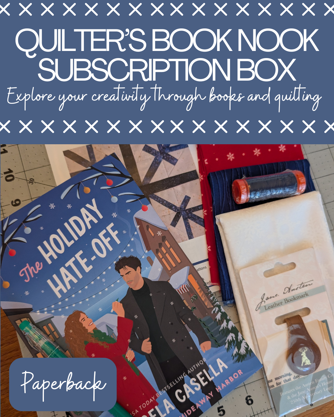 Paperback Quilter's Book Nook- Monthly Book & Quilting Subscription Box for Creative Readers