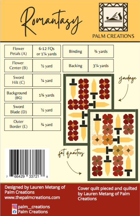 Romantasy Quilt Pattern Paper