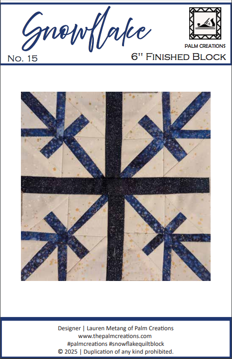 Snowflake Quilt Block PDF Pattern