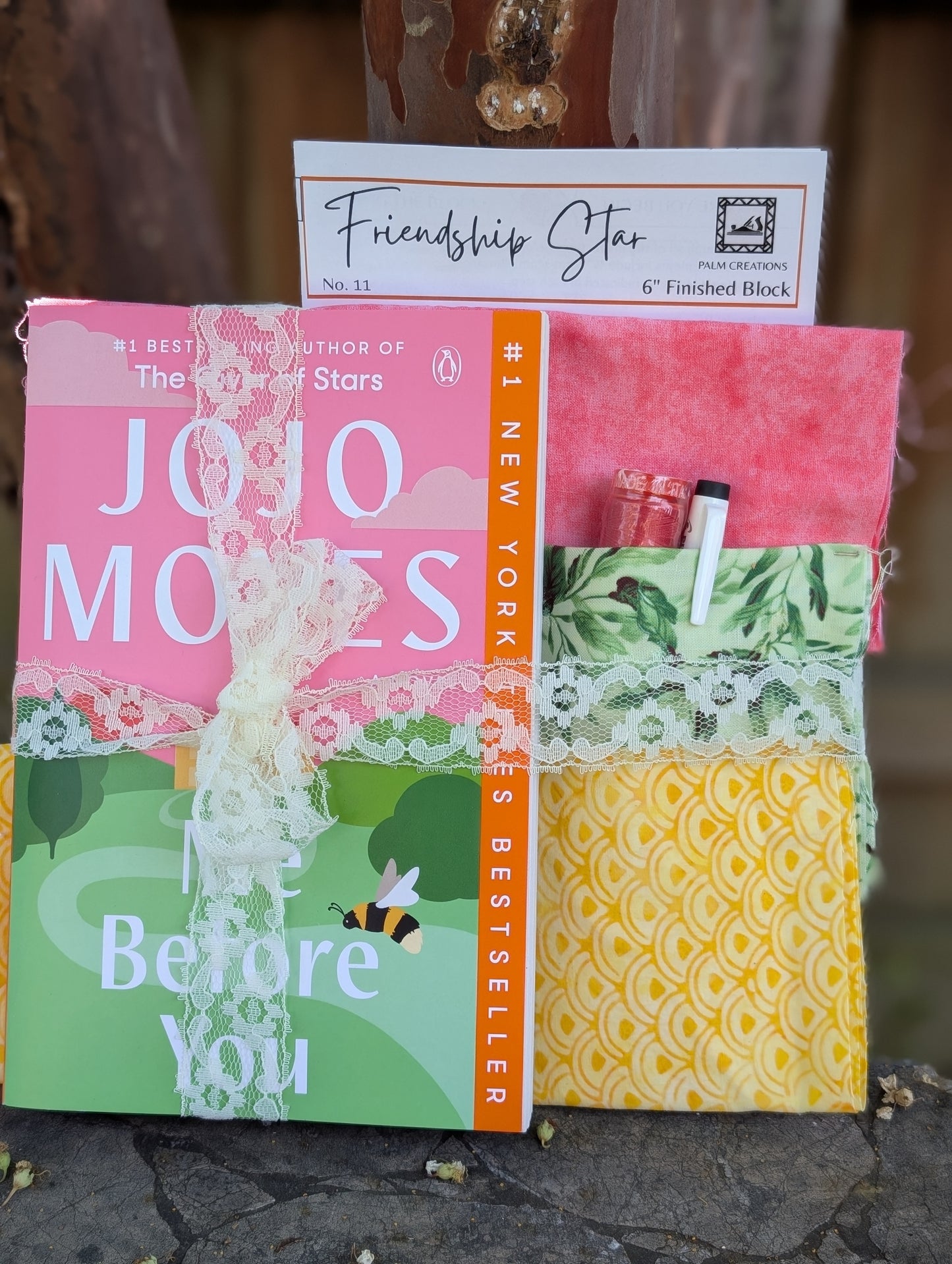 Book and Quilt Block Kit- Me Before You- Jojo Moyes