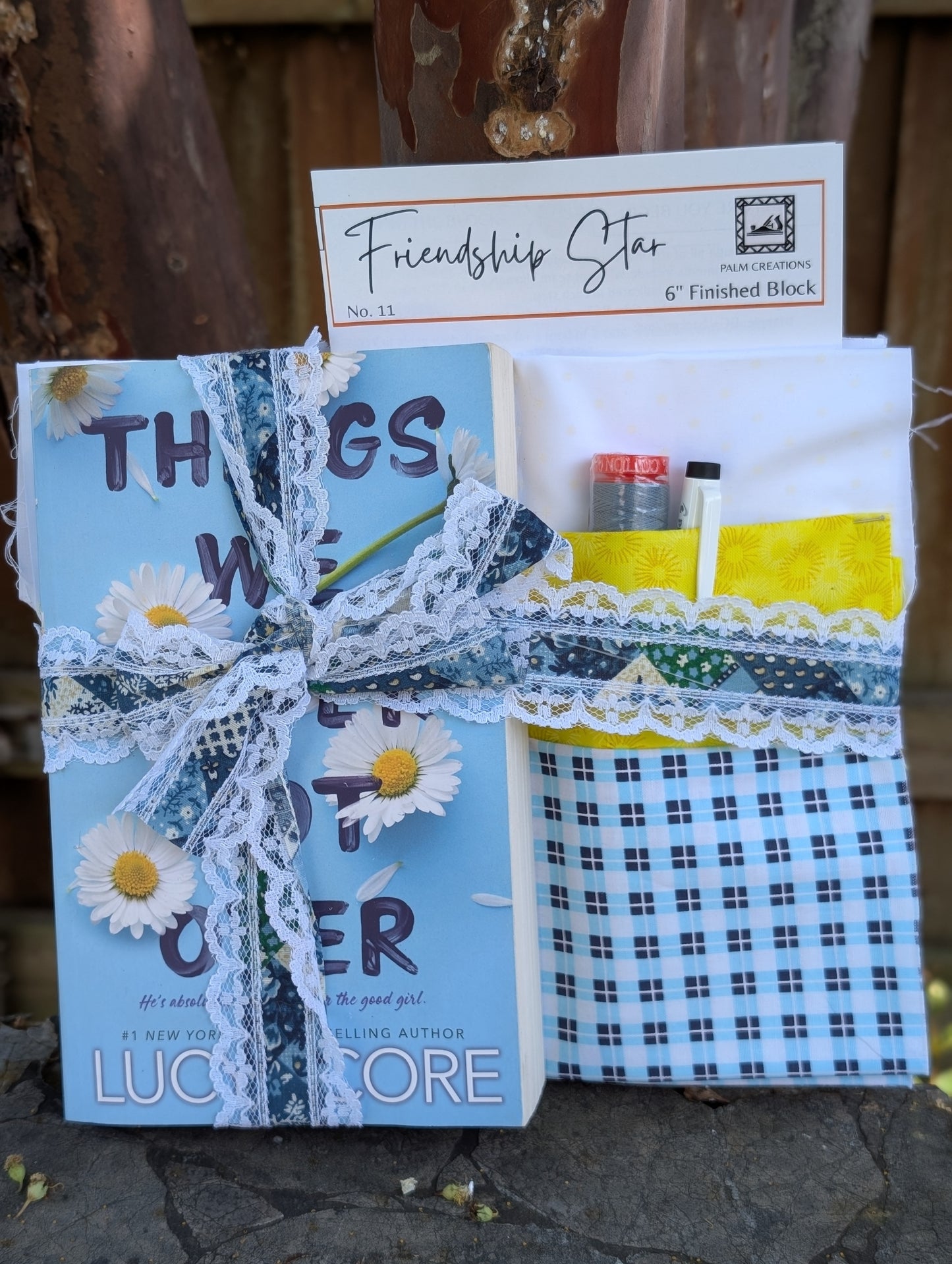 Book and Quilt Block Bundle- Things We Never Got Over by Lucy Score