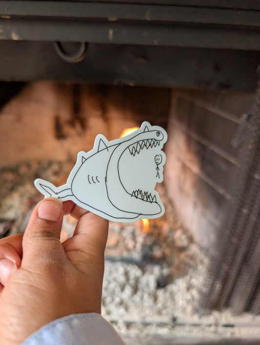 Shark Bait Hand Drawn Sticker
