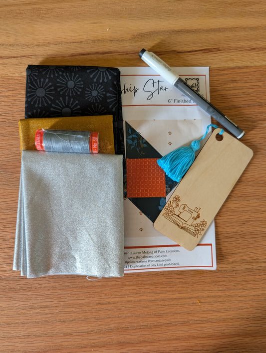Books and Blocks Quilt Block Kit- Onyx Storm