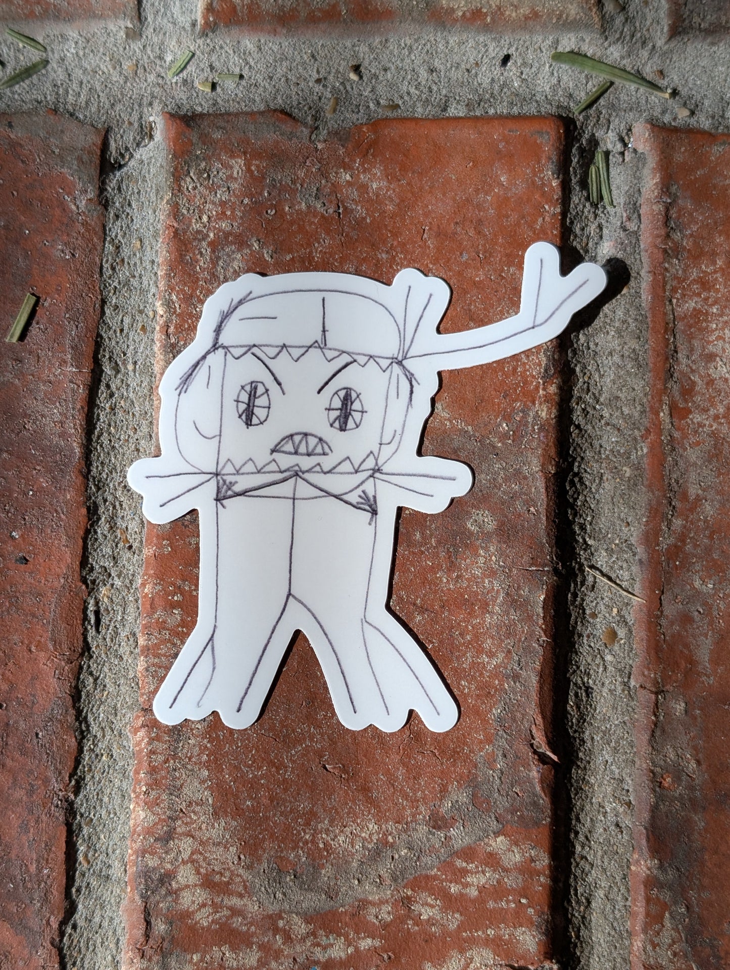 Stackable Brick Figure Hand Drawn Sticker