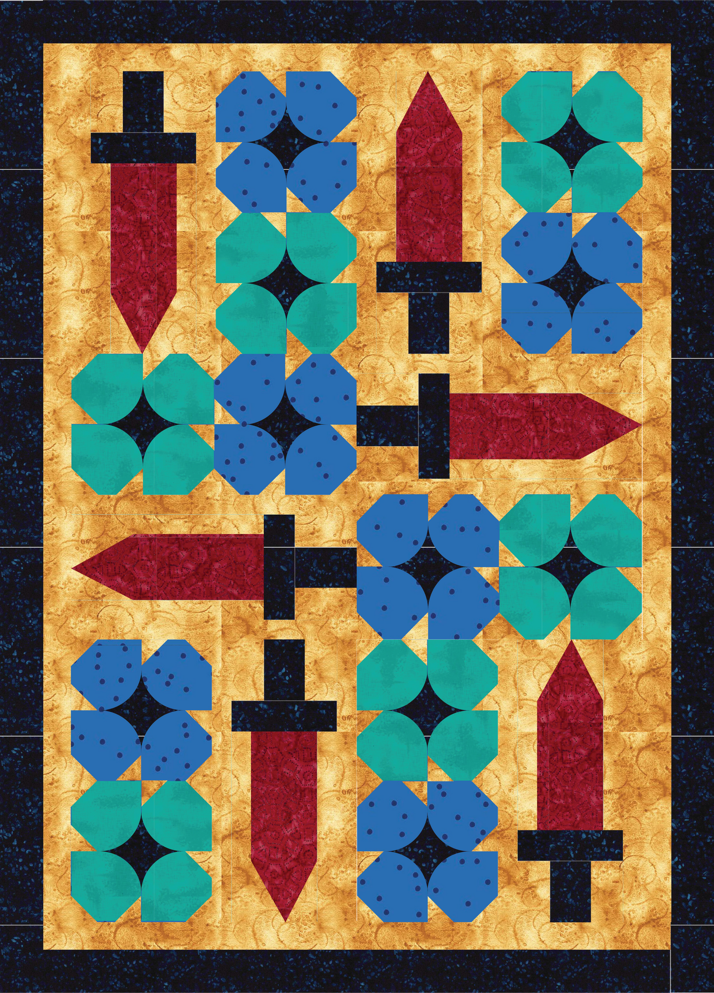 Romantasy Quilt Kit- Ancient Pompeii