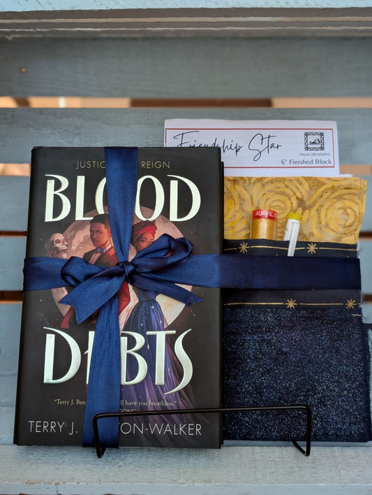 Book and Quilt Block Bundle- Blood Debts by Terry J. Benton-Walker