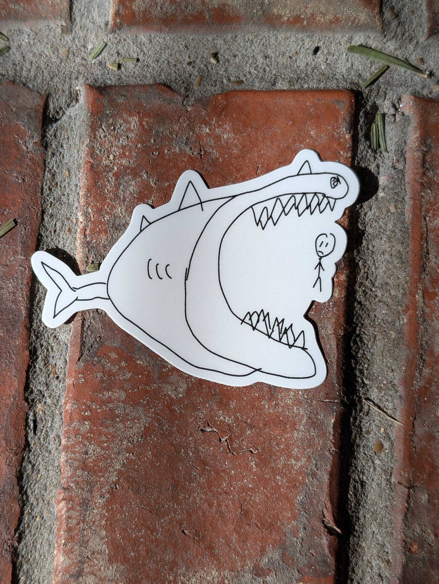 Shark Bait Hand Drawn Sticker