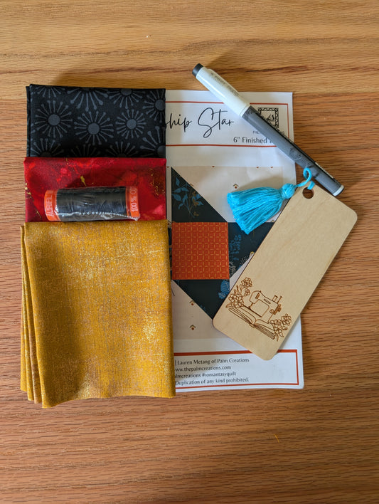 Books and Blocks Quilt Block Kit- Iron Flame