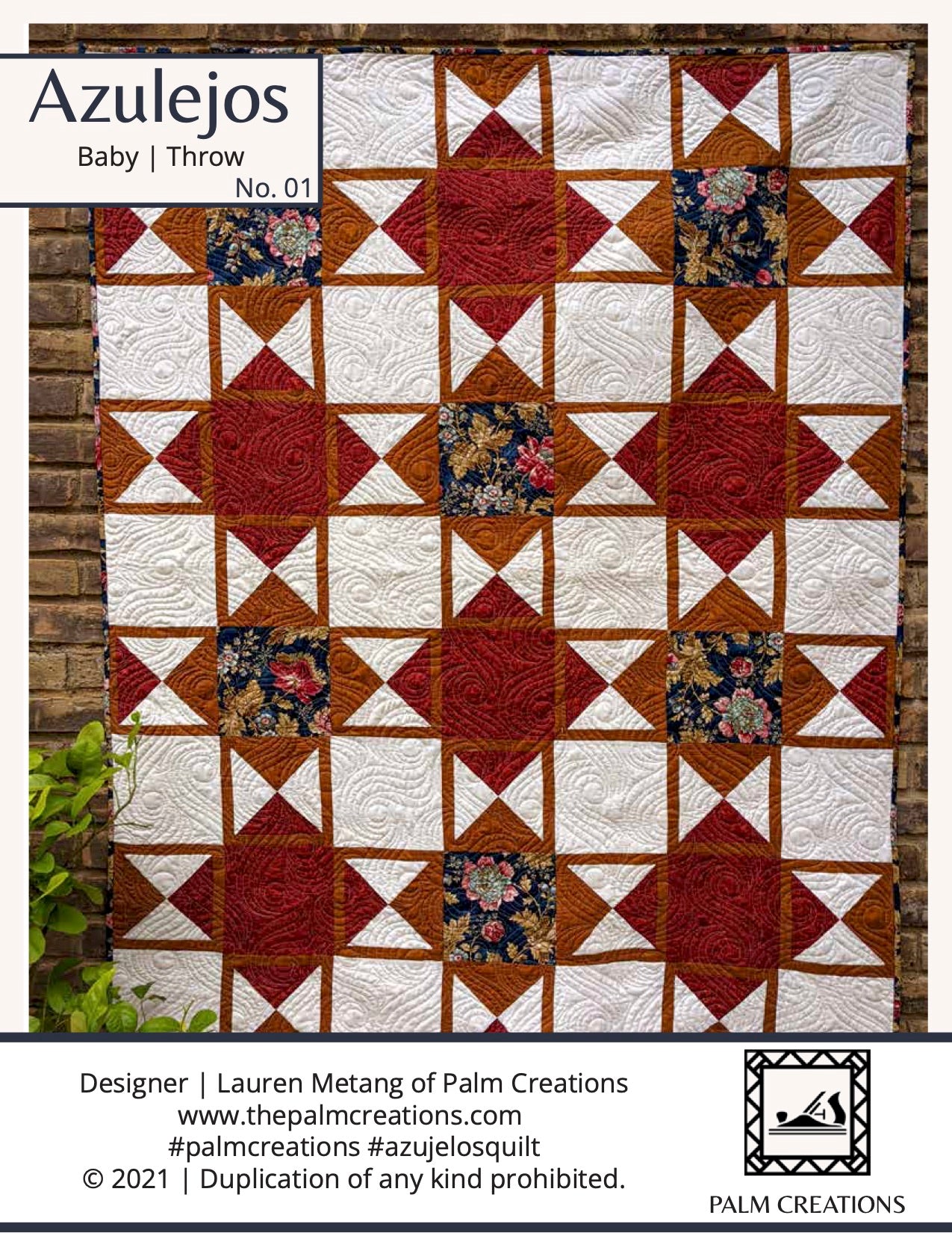 Azuli Pattern Quilt Azulejos PDF Quilt Pattern – PALM CREATIONS