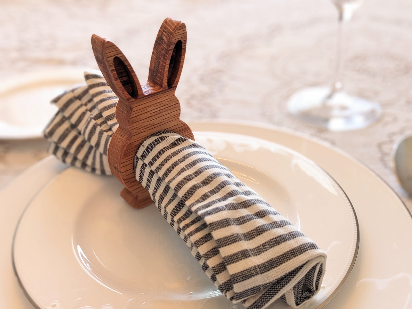 Wooden Easter Bunny Napkin Ring